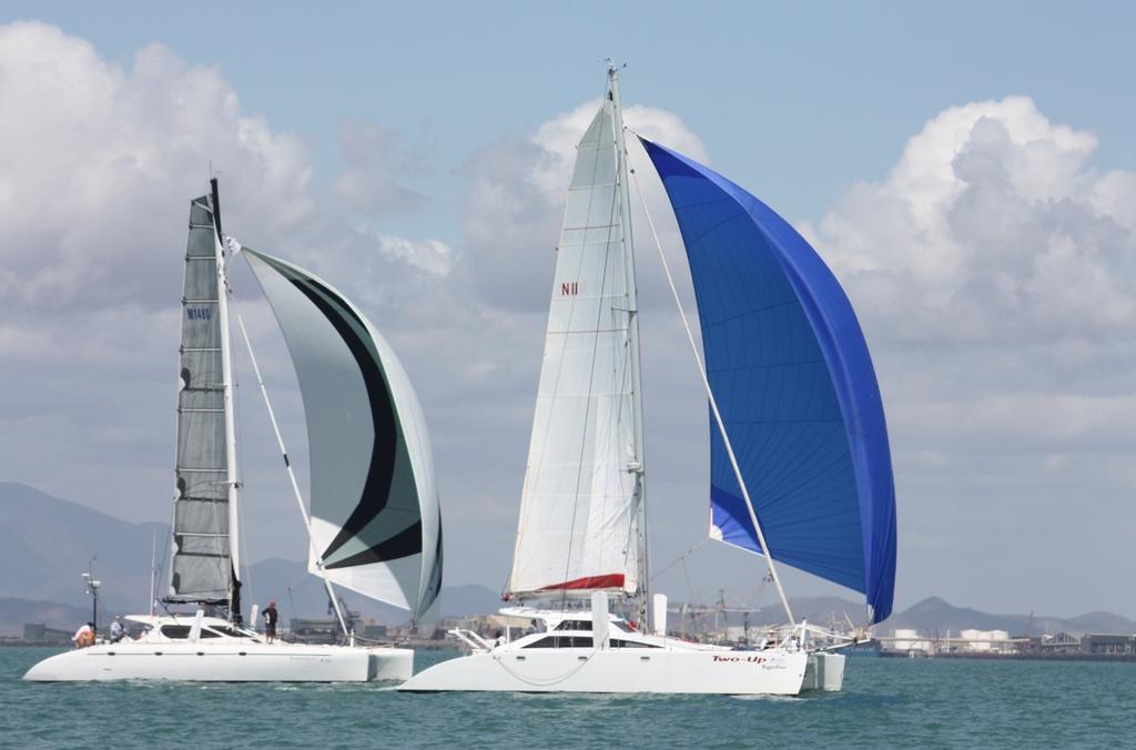 Renassiance and Two Up Together battle it out for supremacy in the Around Magnetic Island Race. © Tracey Johnstone SMIRW Media
